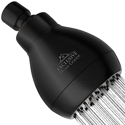 High Pressure Shower Head - Powerful Deluxe Bathroom Showerhead with Strong Spray Stream Universal Fit Works with High and Low Water Flow 1.8 - color: Oil Rubbed Bronze, size: 1.8 GPM