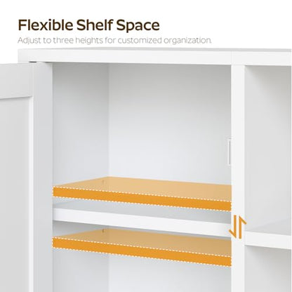 Medicine Cabinet, Bathroom Wall Cabinet with Towel Bar, Over The Toilet Storage Cabinet with Adjustable Shelf and Open Partition, for Bathroom, Laundry Room, Living Room, Kitchen, White - color: White