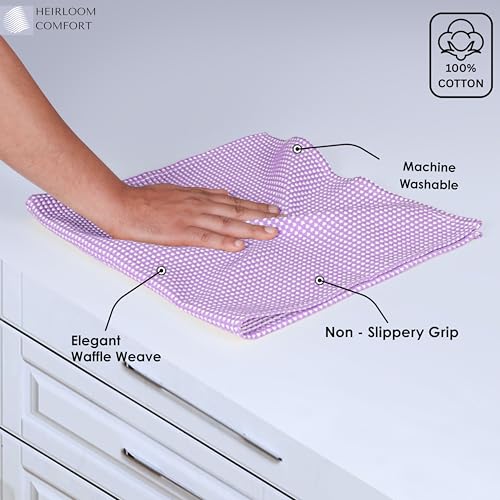 12 Pack Dual Tone Waffle Weave Dish Cloth, 12x12 Inches, 100% Cotton, Reversible, Super Absorbent, Quick Dry, Durable Dishcloth Set, Soft Hand Towels for Cleaning, Lavender - color: Lavender