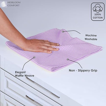 12 Pack Dual Tone Waffle Weave Dish Cloth, 12x12 Inches, 100% Cotton, Reversible, Super Absorbent, Quick Dry, Durable Dishcloth Set, Soft Hand Towels for Cleaning, Lavender - color: Lavender