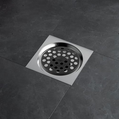 Antrader Shower Drain Cover, Stainless Steel Anti-Clogging Strainer Grid, 2.48" Diameter, 0.16" Thickness,with 0.2" Outlet Hole for Bathroom Kitchen Balcony Garage, Round - color: Black, size: 2.48" Round