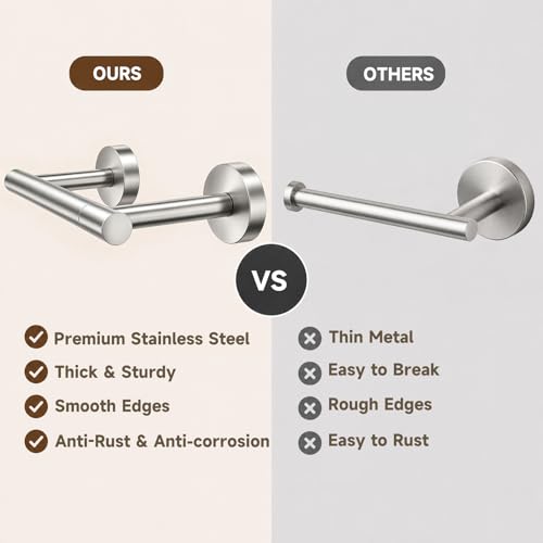Toilet Paper Holder and Hand Towel Ring Bathroom Set | Brushed Nickel,Stainless Steel,Wall Mount,Bathroom Accessories,Hand Towel Ring and Toilet Paper Holder Set,Easy to install - color: Brushed Nickel