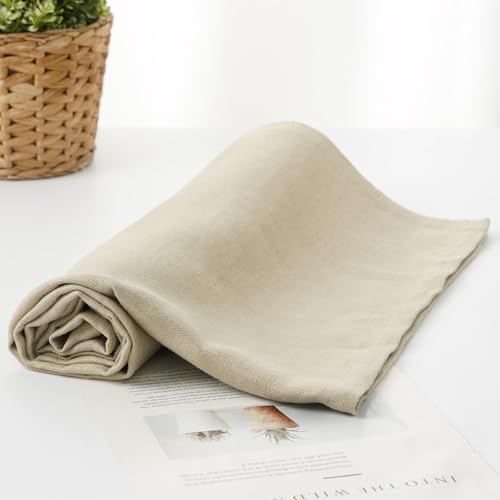 100% Linen Thick Bath Towels with Hanging Loop, 30 X 51 Inch Linen Beach Towel Luxury Lightweight Travel Bath Towel - Soft Dry Hair Towel for Bathroom Saunac Pool,Dark Apricot - color: Dark Apricot, size: Bath Towel