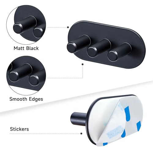 Electric Toothbrush Head Holder, Toothbrush Holders Wall Mounted, Adhesive Tooth Brush Head Holder Organiser, Electric Toothbrushs Holder, Shower Tooth Brushing Holder (Black, Small) - color: Black, size: Small