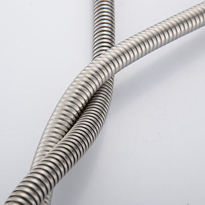 CIENCIA 98 Inch Flexible Shower Hose 2.5m Stainless Steel Shower Hose Brushed Nickel Double-Buckle for Handheld Showerhead, FHA014B - color: nickle, size: 2.5meters