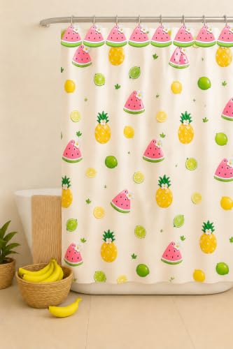 Watermelon Shower Curtain Hooks 12 Pack Resin Cute Bathroom Hooks | Cute watermelon design resin shower curtain hooks, 12 pack, durable, smooth finish, adds fun bathroom decor style - color: Pink