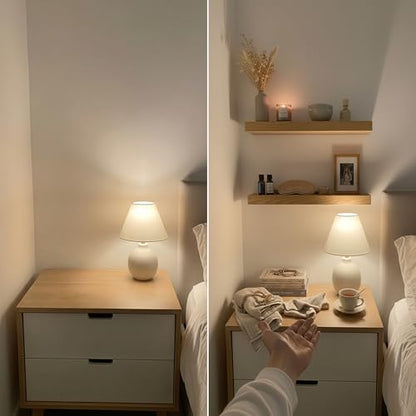 Natural Wood Floating Shelves for Wall 16 Inch Oak, Wooden Bathroom Shelf | Solid Wood, Wall Mounted, Kitchen Bedroom Living Room, Rustic Farmhouse, Natural Oak Finish, 16W × 6.7D, Set of 2 - color: Gold Oak, size: 16 Inch