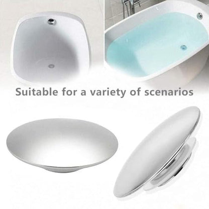 66mm Basin Waste Easy Pop Up Bathroom Sink Push Button Click Clack Plug Sink Drain Plug Stopper Bathtub Sink Waste Plug Cap for Washbasin Kitchen Bathroom