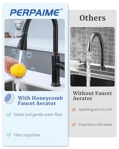 Kitchen Faucet Head Replacement, 15 Adapters, 3-Mode Pull Down Sprayer Head | 3 Functions Stream Spray Pause, Easy to Install, Pull Out Nozzle, Oil Rubbed Bronze, Compatible with Moen Delta Hansgrohe - color: Oil Rubbed Bronze