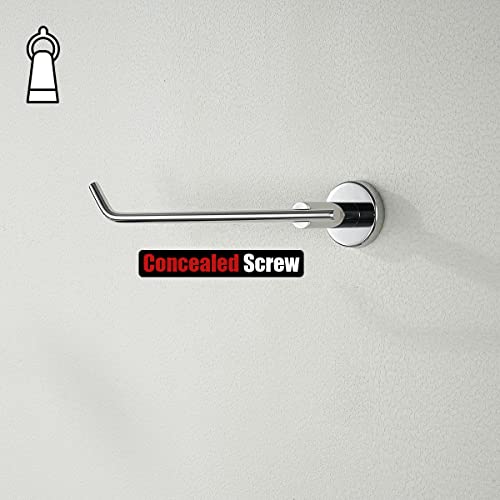 JQK Chrome Hand Towel Bar, Stainless Steel Towel Ring for Bathroom, 9 Inch Necklace Holder Matte Black Wall Mount Left Hand, TR101-CH - color: Chrome, size: 9 Inch (Left)