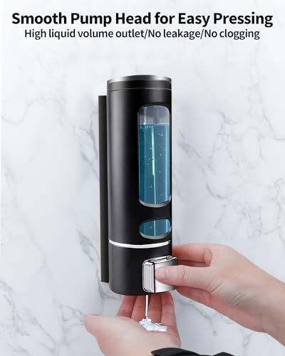 Shampoo and Conditioner Dispenser-400ML No Drill Shower Shampoo Dispenser | Shampoo Conditioner Body Wash Dispenser for Body Wash, Soap, Shower, Bathroom, Hotel, Kitchen - size: 400ML