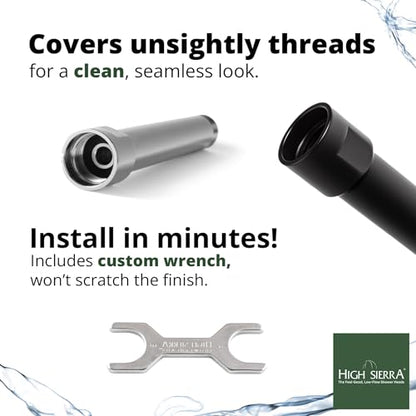 High Sierra Showerheads Bronze E-Z Reach Solid Metal Shower Arm Extension, 6" - color: Oil Rubbed Bronze