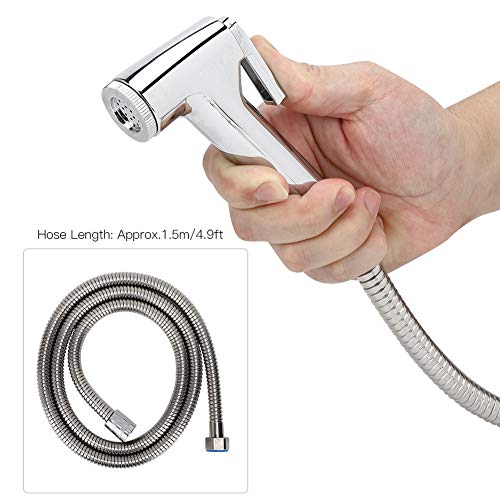 Toilet Sprayer, Handheld Bidet Sprayer Set G1/2in Bidets Handheld Bidet, ABS+Stainless Steel for Bathroom Bathroom Fixtures Toilet Bidet Supplies