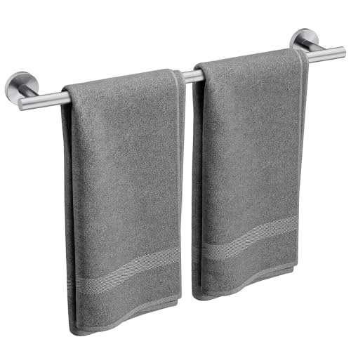 Brushed Nickel Towel Bar, 24 Inch Bathroom Towel Rack | Towel Holder Wall Mounted, Thicken SUS304 Stainless Steel Towel Rod Modern Home Decor (Total Length 26 Inch) - color: Brushed Nickel, size: 26 Inch