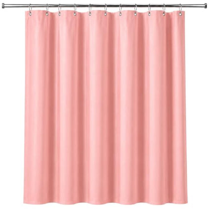 EVA Shower Curtain Liner - PVC Free Magnetized Bottom Odorless with Rustproof Grommets By Dependable Industries (Pink) - color: Pink
