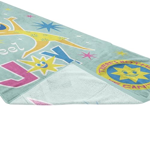 Jay Franco Disney Pixar Inside Out Bath Pool Beach Towel - Kids Super Soft & Absorbent 100% Cotton Towel with Joy, Measures 28 x 58 - color: Teal - Inside Out