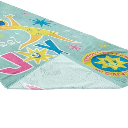 Jay Franco Disney Pixar Inside Out Bath Pool Beach Towel - Kids Super Soft & Absorbent 100% Cotton Towel with Joy, Measures 28 x 58 - color: Teal - Inside Out
