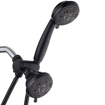 AquaDance Oil Rubbed Bronze High Pressure 3-Way 48-Setting Rain/Handheld Shower Head Combo – Angle Adjustable, Anti-Clog Jets, Tool-Free Installation-USA Standard Certified/Top U.S. Brand | Enjoy Two 6-Setting Rain & Hand Showerheads Separately or Togethe