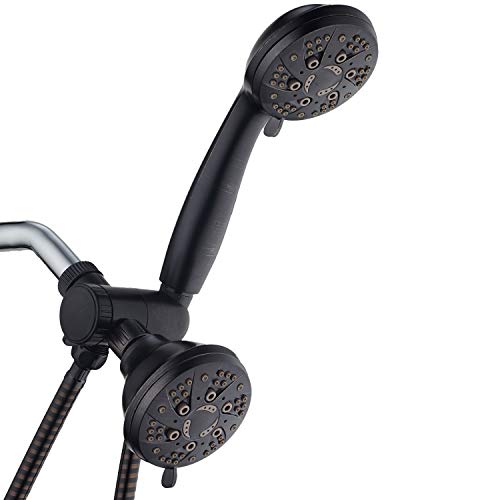 AquaDance Oil Rubbed Bronze High Pressure 3-Way 48-Setting Rain/Handheld Shower Head Combo – Angle Adjustable, Anti-Clog Jets, Tool-Free Installation-USA Standard Certified/Top U.S. Brand | Enjoy Two 6-Setting Rain & Hand Showerheads Separately or Togethe