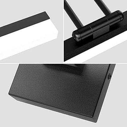 Ralbay 32" Matte Black Bathroom Vanity Light - 18W Adjustable Modern LED Lighting Fixture for Bathroom (6000K Cool White Light) - color: Black, size: 32 inch
