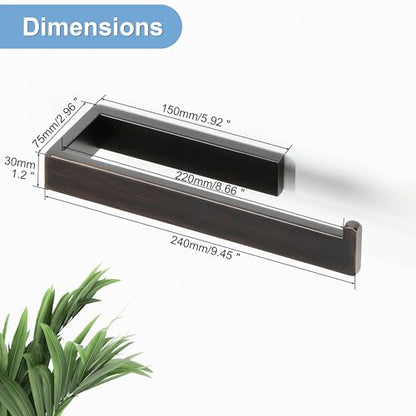 Sayayo Bathroom Hand Towel Holder, Oil Rubbed Bronze Towel Bar Wall Mounted | SUS304 Stainless Steel Towel Ring 10 Inch, Kitchen Towel Rack Modern Square - color: Oil Rubber Bronze