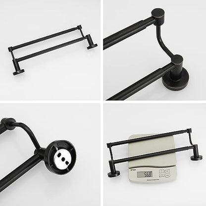 Double Towel Bar Towel Rack for Bathroom Towel Rod Oil Rubbed Bronze | Adjustable 16-26 In,Wall Mounted Towel Holder, Stainless Steel, Rustproof, Towel Bar Rod Hanger Hardware Accessories Hotel - color: Oil Rubbed Bronze