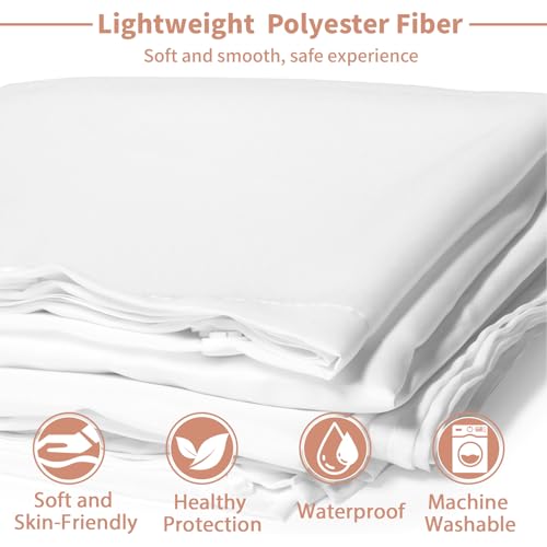 1 Pack Fabric Snap in Shower Curtain Liner, 70W x 54H Removable Water Repellent Liner Removable & Water-Repellent, for 71W x 74H Hookless Shower Curtain - color: White, size: 54"W x 71"L (Pack of 1)