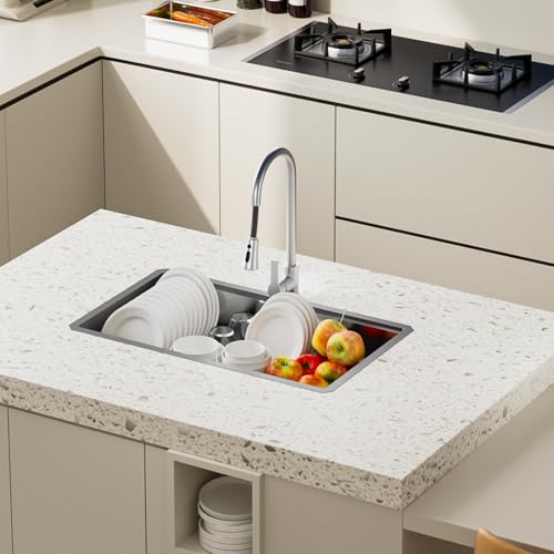 32" Undermount 18 Gauge 304 Stainless Steel Single Bowl Workstation Kitchen Sink with Accessary in 32"Lx19"Wx10"D - size: 32"L x 19"W x 10"D Workstation