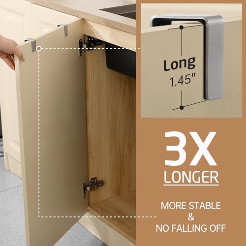 KES Over The Cabinet Door Towel Rack, Kitchen Towel Holder, 2 Pack | Anti-Wobble Stable Fit, Fit Doors Under 1" Thick, SUS304 Stainless Steel Bars for Dish Hand Towels, Brushed Finish - color: Brushed Finish
