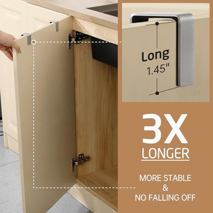 KES Over The Cabinet Door Towel Rack, Kitchen Towel Holder, 2 Pack | Anti-Wobble Stable Fit, Fit Doors Under 1" Thick, SUS304 Stainless Steel Bars for Dish Hand Towels, Brushed Finish - color: Brushed Finish