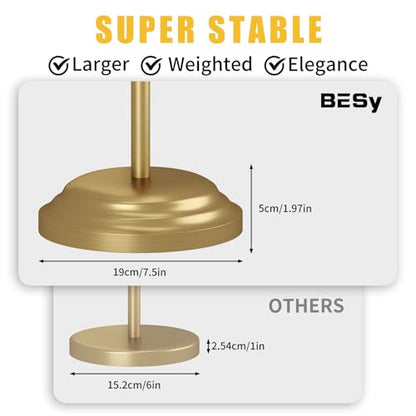 Toilet Paper Holder Floor Stand, Bathroom Freestanding Gold | Toilet Tissue Roll Holder, Free Standing Rack with Storage, Weighted Base Accessories, SUS304 Stainless Steel Rustproof - color: Gold