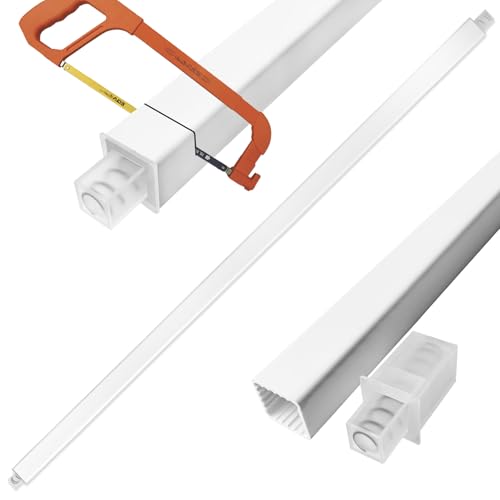 24-Inch Adjustable Towel Bar Replacement Rod Spring End Wall Mount Replacement Towel Bar for Bathroom and Kitchen Towel Storage - size: white-1 piece