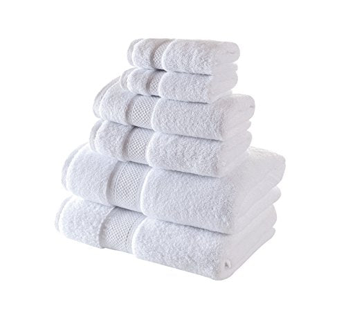 BAGNO MILANO Turkish Towels Hotel-Spa Towel Set, 100% Turkish Cotton | Ultra Soft Plush Absorbent Towels Set (White, Bath Towel Set of 2) - color: White, size: Bath Towel Set of 2
