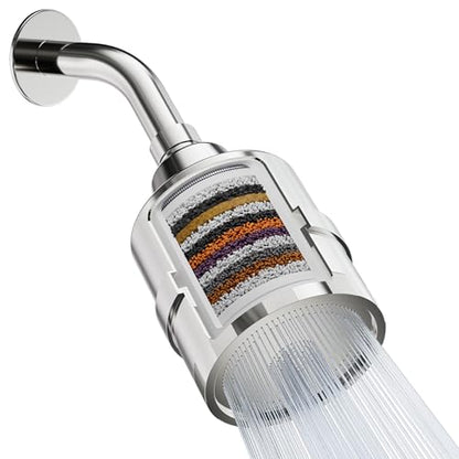 Mist Shower Filter Head for Hard Water Improves Skin, Hair, and Nails - Compact, High Output Filtered Shower Head with Filter Softens Water and Removes Chlorine and Heavy Metals, Chrome - style: Compact