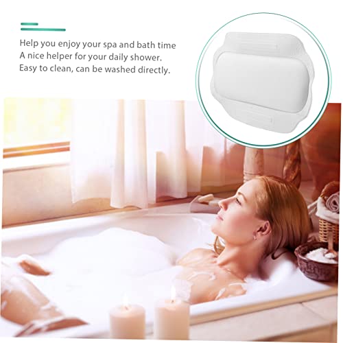 Bathtub Pillow with Ultra-Large Suction Cups for Secure Non-Slip Support Spa Bath Cushion for Head and Neck Comfort Fits Most Tubs Ideal for Relaxing Home Baths and Shower Spa Sessions