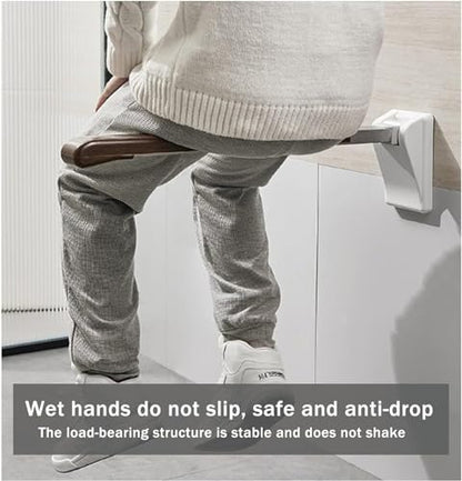 CEEBUS Bath Handles for The Elderly, Foldable Toilet Grab Bar Rail Handrail Bathroom Drop Down Safety Support Stainless Steel Wall Mounted Assist Aid Tool for Elderly Handicapped (Color : A), kk852