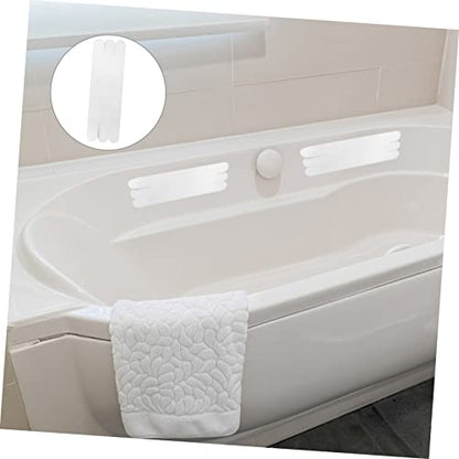 VOSAREA 6pcs Slip Strips for Bathtubs Showers Stairs Floors Transparent Non Slip Adhesive Bath Treads Safety Stickers for Enhanced Grip - size: 6 pcs