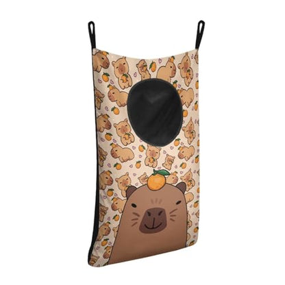ZOUTAIRONG Cute Capibala Hanging Laundry Hamper Bag American Afro Girl Laundry Hamper for Holding Clothes and Saving Space Clothes Basket - color: Cute Capibala