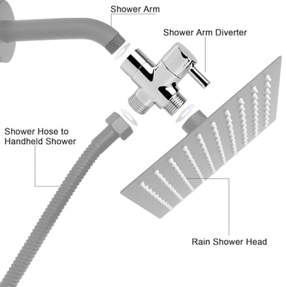 Sink Faucet Switch Valve Brass 3-Way Diverter Splitter G1/2 Adaptor - color: Metal Sliver