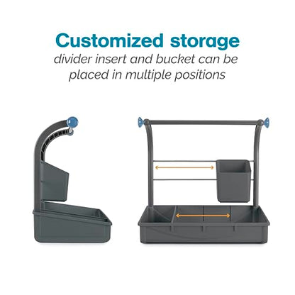 Polder Under Sink Storage Caddy, Kitchen and Bathroom Organization and Storage with Tray, Easy-to-Assemble, 16.75" x 10.5" x 16.5"