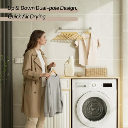 Alise Double Towel Bar, 24" Towel Rack for Bathroom Wall, Brushed Nickel | SUS304 Stainless Steel Bathroom Towel Holder, Quick Drying Towel Hanger Towel Rod, Useable Length 22.9" - color: Brushed Nickel, size: 24-Inch(Joining Process)