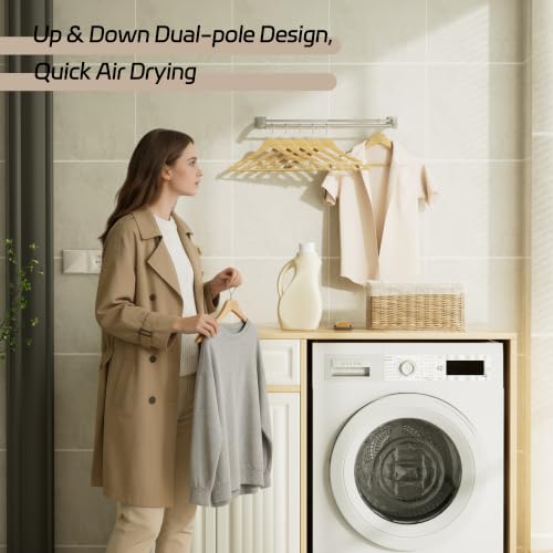 Alise Double Towel Bar, 24" Towel Rack for Bathroom Wall, Brushed Nickel | SUS304 Stainless Steel Bathroom Towel Holder, Quick Drying Towel Hanger Towel Rod, Useable Length 22.9" - color: Brushed Nickel, size: 24-Inch(Joining Process)