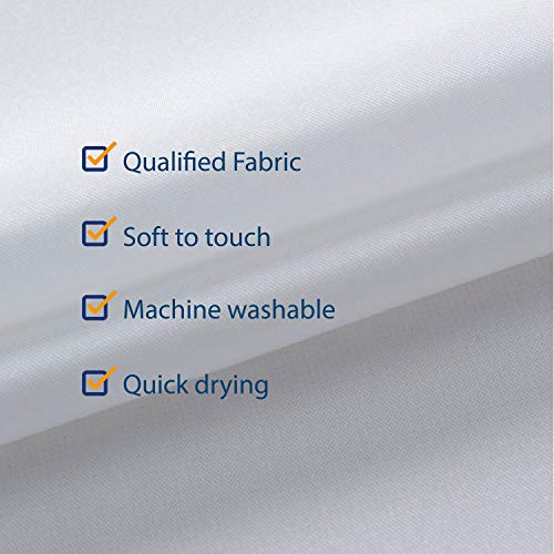 N&Y HOME Small Fabric Shower Curtain Liner 36x78 for Long Stall, White | Hotel Quality, Bottom Magnets, Machine Washable, Water Repellent, 36 x 78 inches Narrow Bathroom Curtain with Grommets - color: White, size: 36"W x 78"L (Pack of 1)
