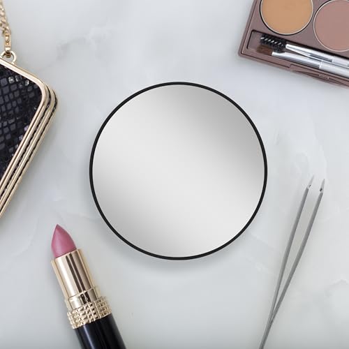 Zadro Compact 15X Magnification Travel Lightweight Portable Suction Cup Makeup Spot Mirror, Black, Black Finish - color: Black Finish