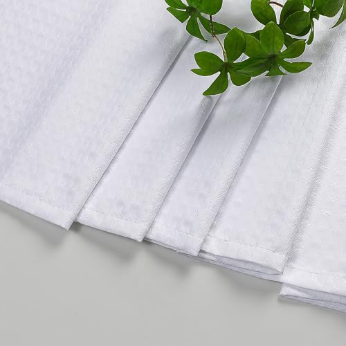 Aiyufeng Waterproof Fabric Shower Curtains for Bathroom，Dot Like Embossed Textured Soft Polyester Cloth Stall Shower Curtain，Hotel Luxury Quality Machine Washable，36Wx72L，White - color: White, size: 36"W x 72"L (Pack of 1)