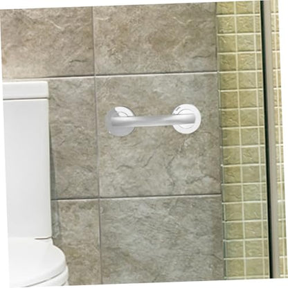 2pcs Removable Suction Cup Handles Strong Adhesive Safety Grab Bars for Seniors No-Drill Installation for Glass and Tile Portable Bathroom Support Armrests