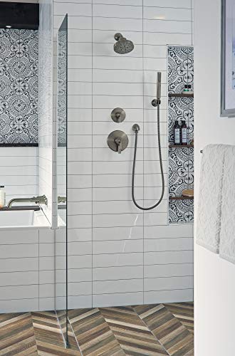 Delta Faucet Trinsic Single Spray Wall-Mount Hand Shower, Hand Held Shower with Hose, Black Handheld Shower Head, Hand Shower, Handheld Shower, Black Stainless 55085-KS - color: Black Stainless