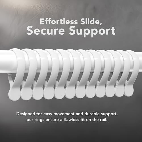 Erica Adjustable U-Shaped Shower Curtain Rod for Bathtubs - White | Size - 27x65x27 cm, Wall Mounted Shower Pole, No Need to Fix to the Ceiling, Curved Shower Rail, White Powder Coated Steel - color: Glossy White, size: 4 in 1 L & U shape (27,5 x 65 x 27,