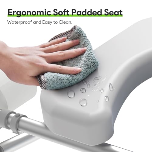 Raised Toilet Seat with Handles, Heavy Duty 400lb Medical Safety Frame, Bathroom Assist Toilet Seat Raiser for Seniors, Handicap, Disabled