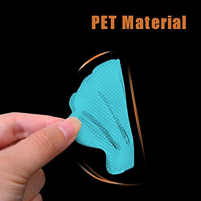Secopad Non-Slip Bathtub Stickers, 24 PCS Shell Safety Bathroom Tubs Showers Treads Adhesive Decals Scraper (Blue) - color: Blue